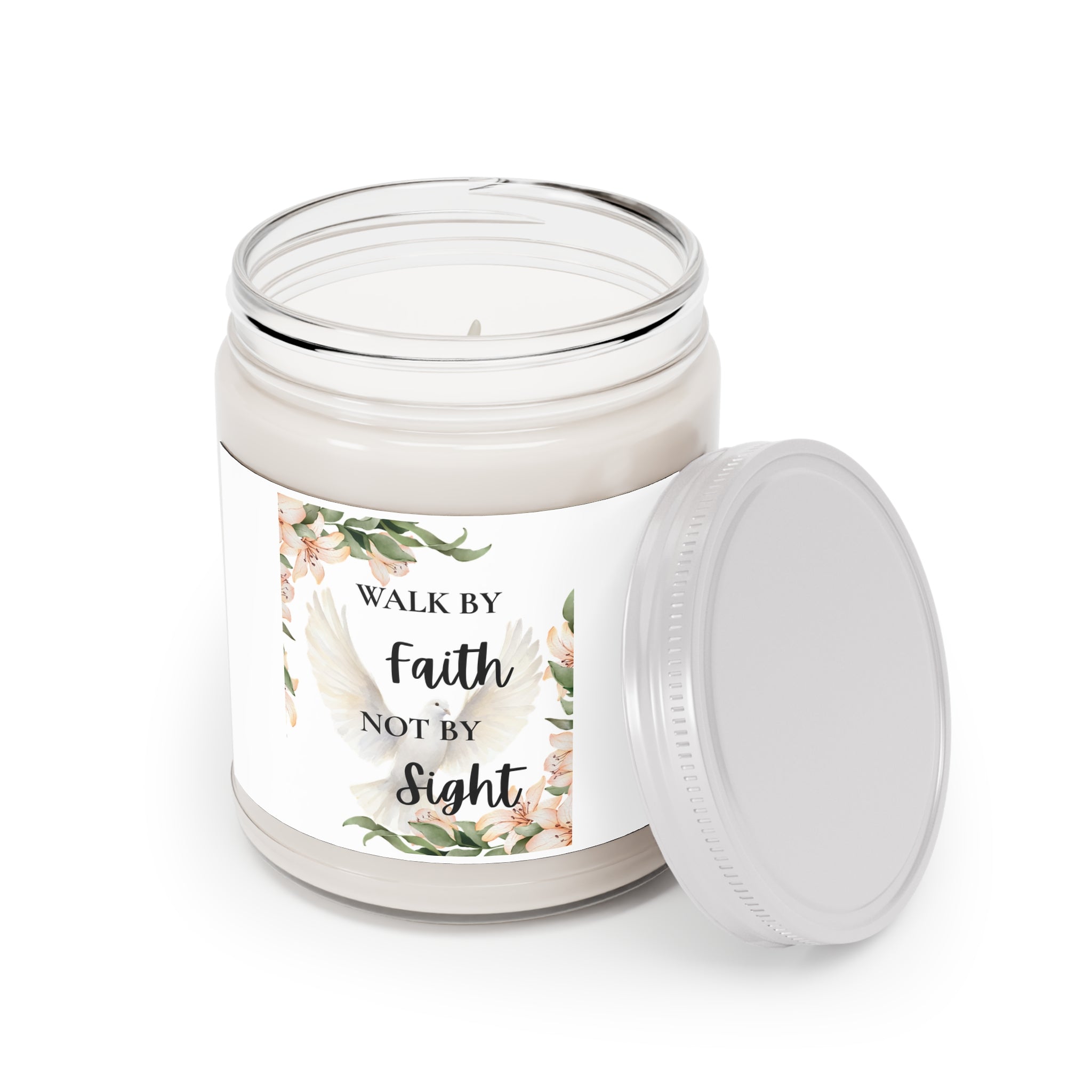 Faith Inspirational Soy Candle — "Walk by Faith Not by Sight" 9oz