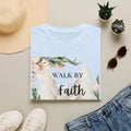 Walk By Faith Floral T-Shirt — Inspirational Christian Tee