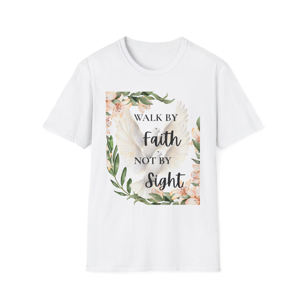 Walk By Faith Floral T-Shirt — Inspirational Christian Tee