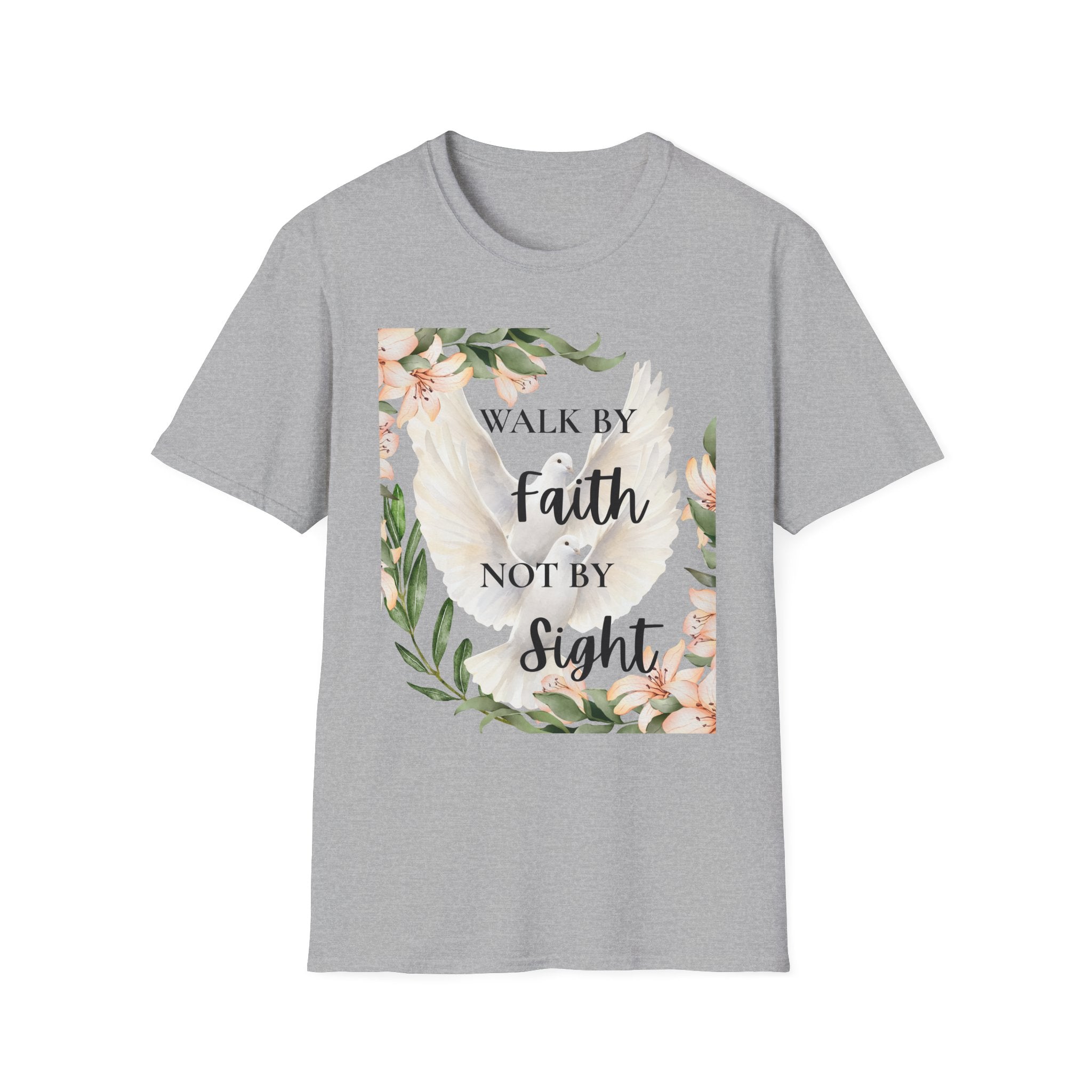 Walk By Faith Floral T-Shirt — Inspirational Christian Tee