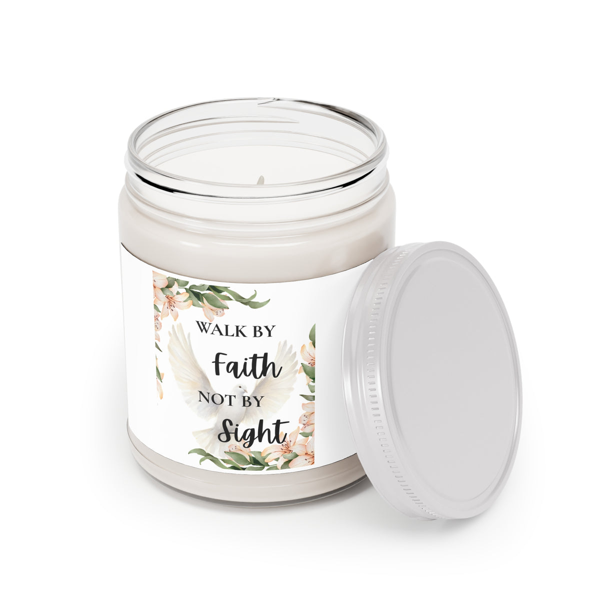 Faith Inspirational Soy Candle — "Walk by Faith Not by Sight" 9oz