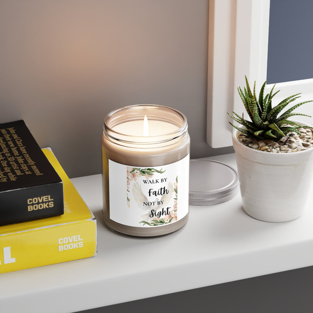 Faith Inspirational Soy Candle — "Walk by Faith Not by Sight" 9oz