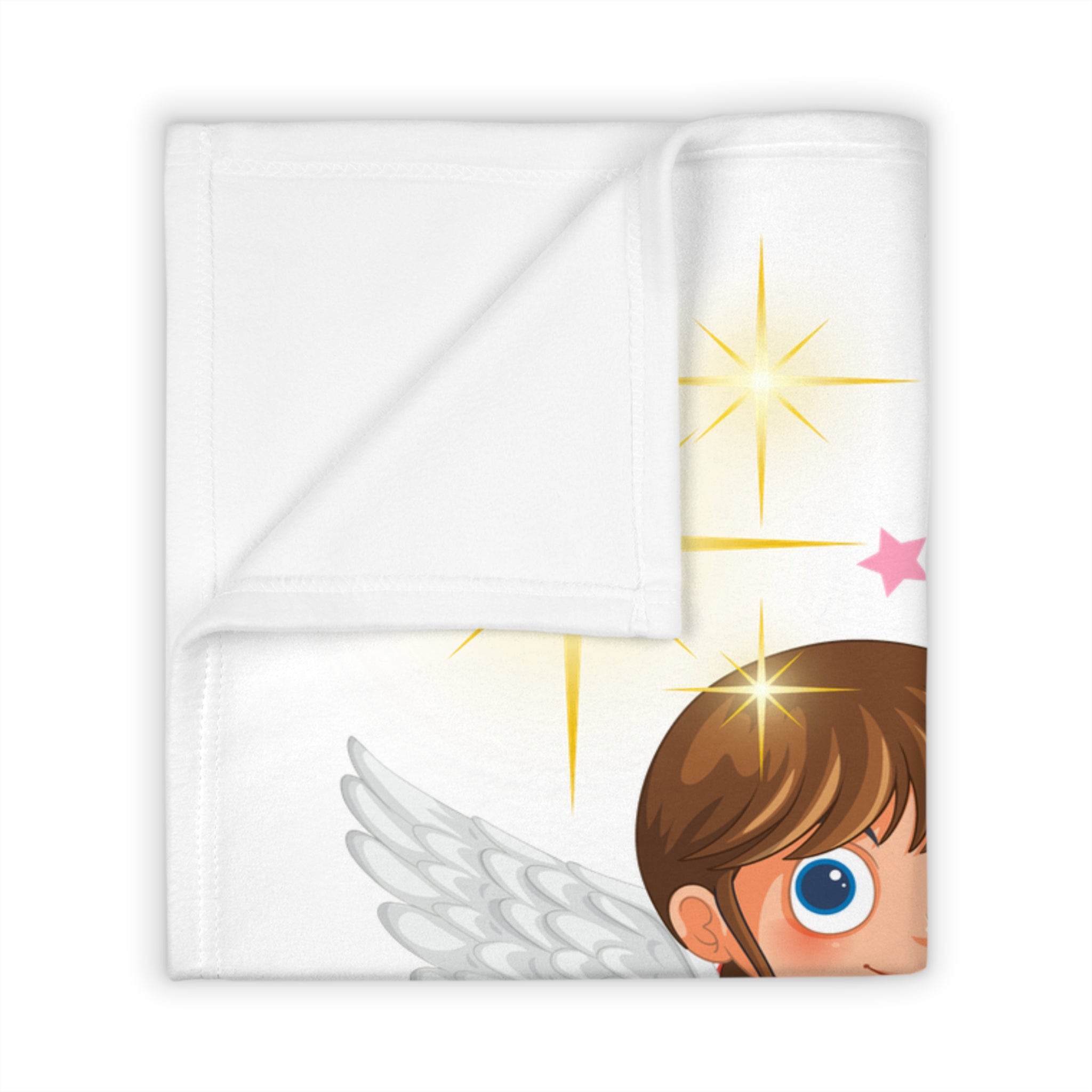 You Are Loved Christian Throw Blanket — Jesus Cross, Angels & Rainbow Kids Faith Gift