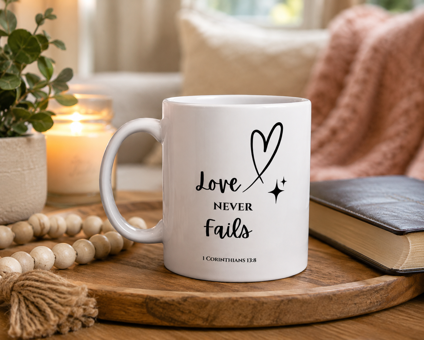 Inspirational Script Ceramic Mug – 'You Are Enough' Coffee & Tea Gift