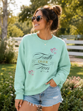 Faith Over Fear Crewneck Sweatshirt — Inspirational Christian Quote Pullover