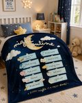 Night Routine Throw Blanket – Kids’ Bedtime Checklist Cozy Blanket