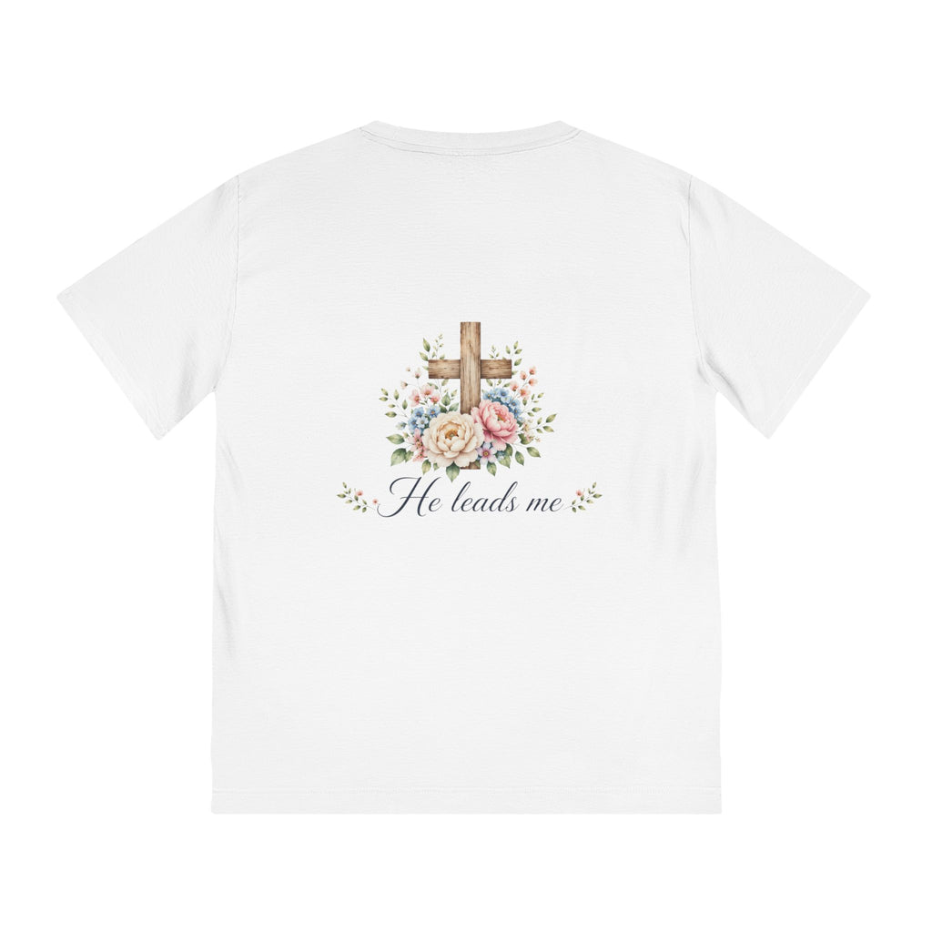 The Lord Is My Shepherd T-Shirt — Psalm 23:1 Cross Floral Christian Tee
