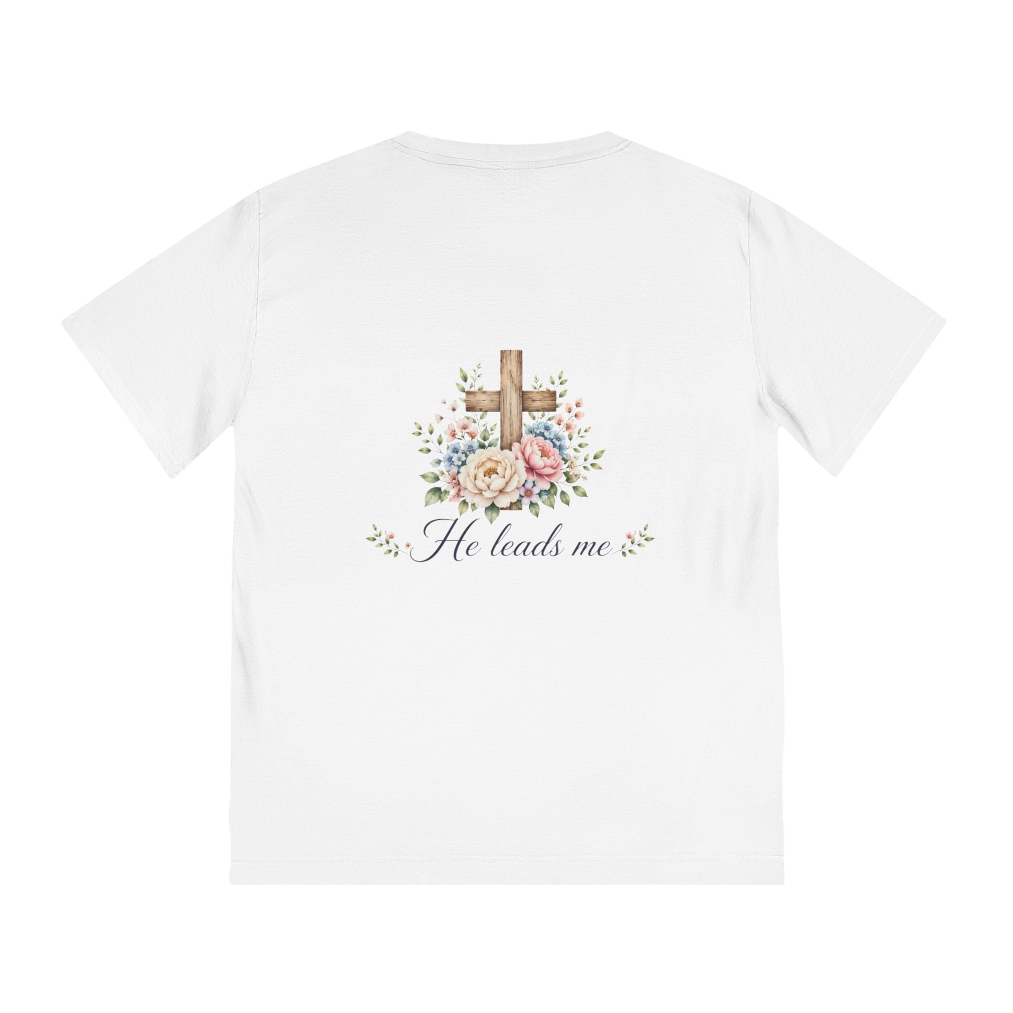 The Lord Is My Shepherd T-Shirt — Psalm 23:1 Cross Floral Christian Tee