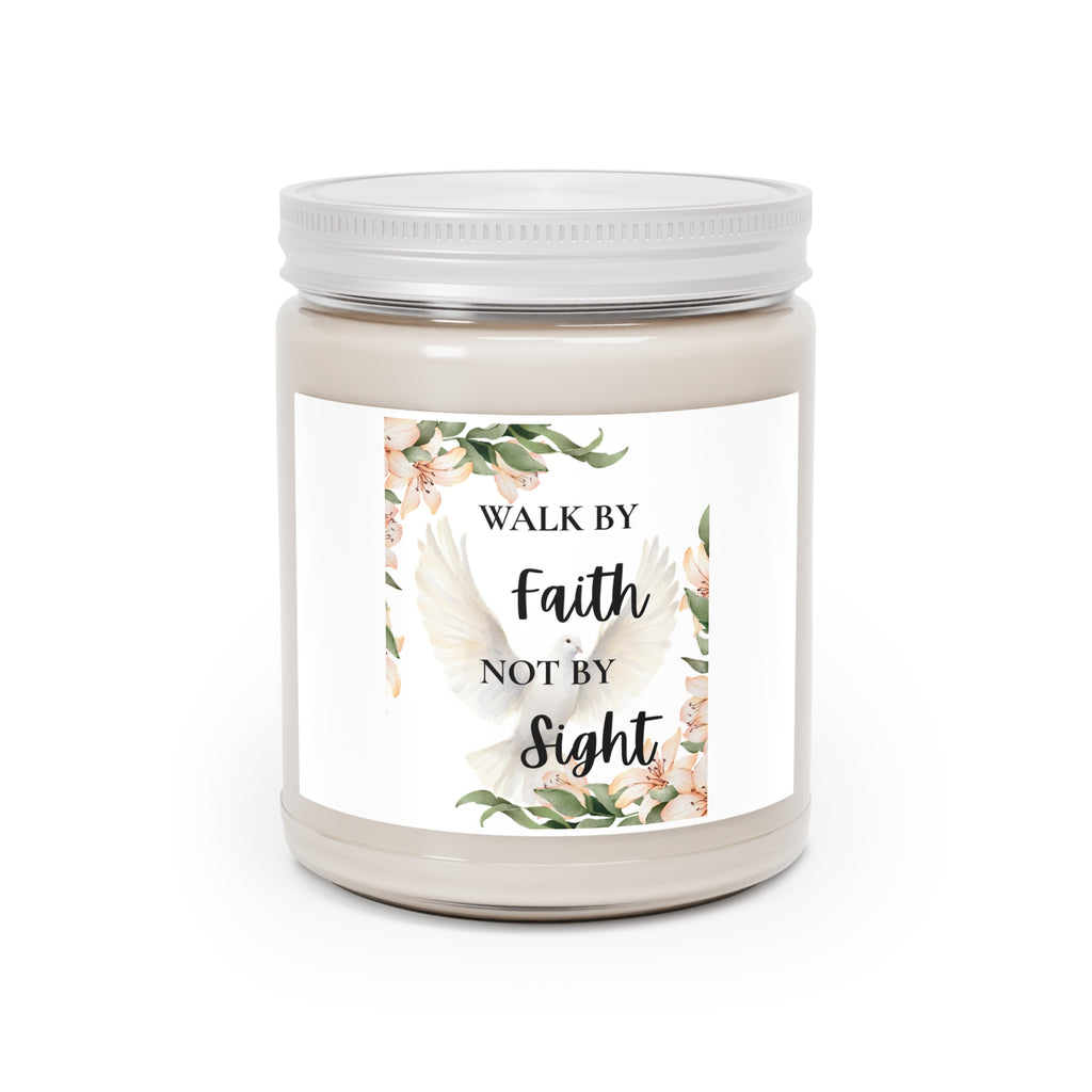 Faith Inspirational Soy Candle — "Walk by Faith Not by Sight" 9oz